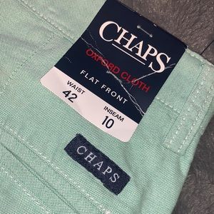 NWT Chaps Oxford Cloth Flat Front Shorts